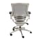 Flash Furniture Black Mid-Back Mesh Office Chair with Flip-Up Arms BL-8801X-BK-GR-GG - alternate 4